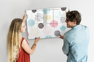 Magnetic dry erase board A colorful board for memories and notes