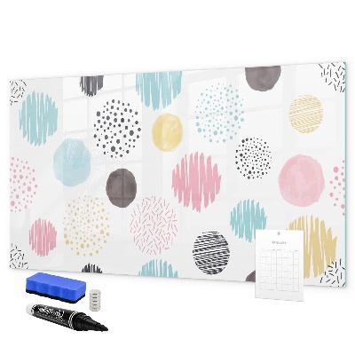 Magnetic dry erase board A colorful board for memories and notes