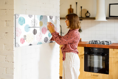 Magnetic dry erase board A colorful board for memories and notes