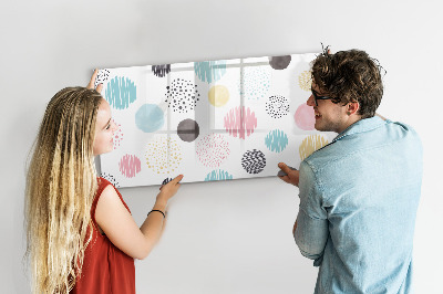 Magnetic dry erase board A colorful board for memories and notes