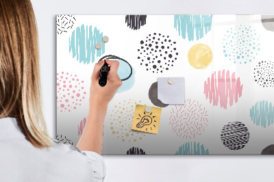 Magnetic dry erase board A colorful board for memories and notes