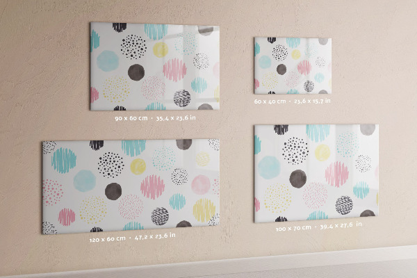 Magnetic dry erase board A colorful board for memories and notes