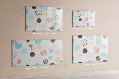 Magnetic dry erase board A colorful board for memories and notes