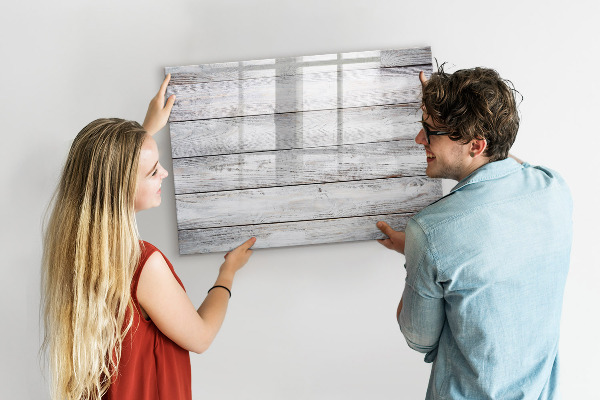 Dry erase board magnetic Stylish board for photos and notes