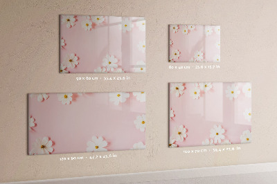 Dry erase board magnetic Floral motif for photo presentation