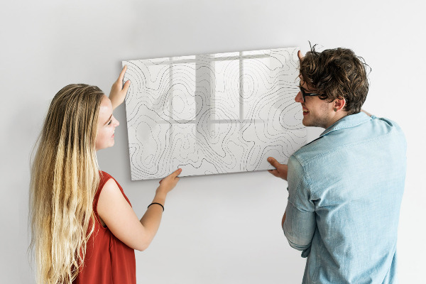 Magnetic dry erase board Modern photo display board