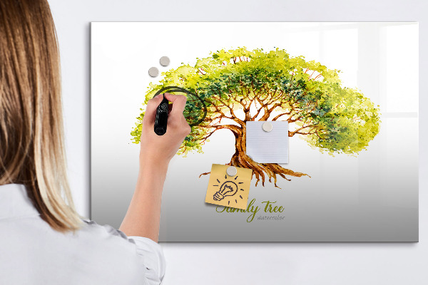 Dry erase board magnetic Family tree with space for photos