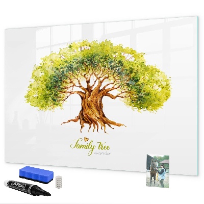 Dry erase board magnetic Family tree with space for photos