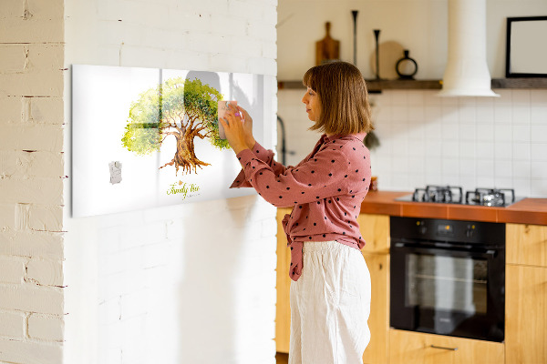Dry erase board magnetic Family tree with space for photos