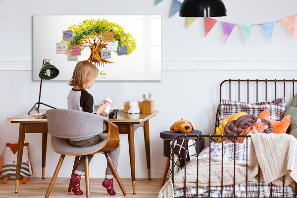 Dry erase board magnetic Family tree with space for photos