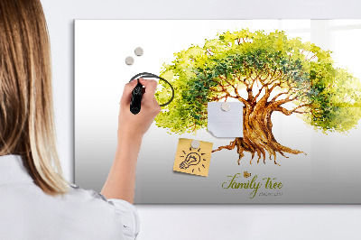 Dry erase board magnetic Family tree with space for photos