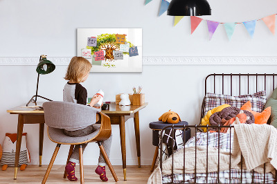 Dry erase board magnetic Family tree with space for photos