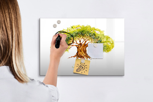 Dry erase board magnetic Family tree with space for photos