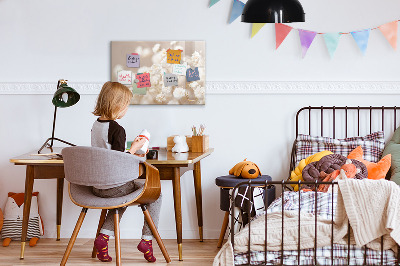 Magnetic dry erase board A creative place for memories and photos