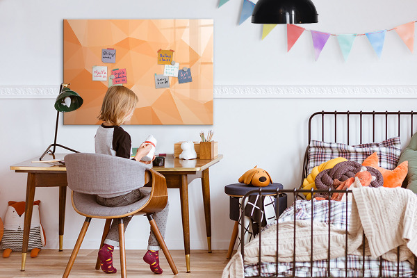 Dry erase board magnetic A colorful board for presenting photos