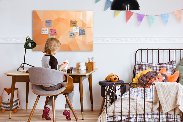 Dry erase board magnetic A colorful board for presenting photos