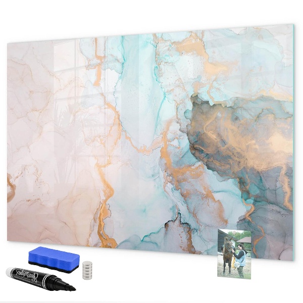 Magnetic dry erase board Stylish board for photos and notes
