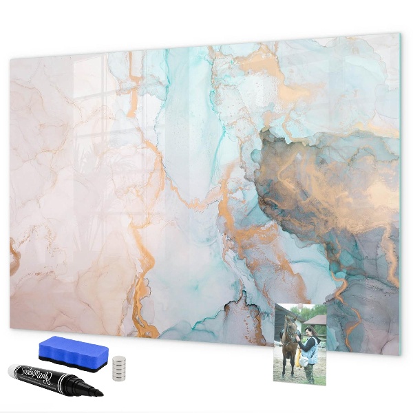 Magnetic dry erase board Stylish board for photos and notes