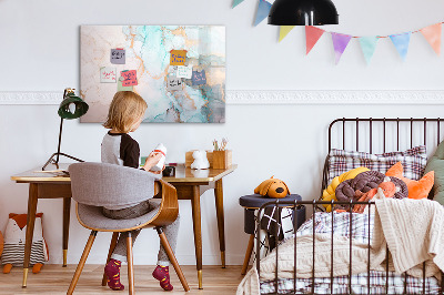Magnetic dry erase board Stylish board for photos and notes