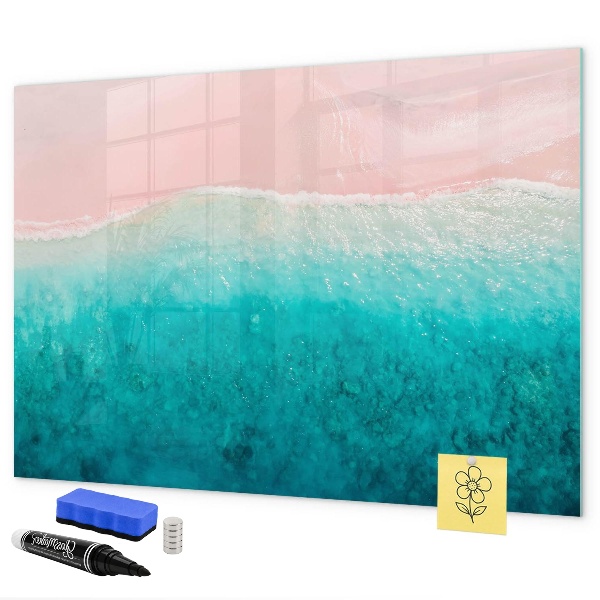 Magnetic dry erase board A colorful board for notes and photos
