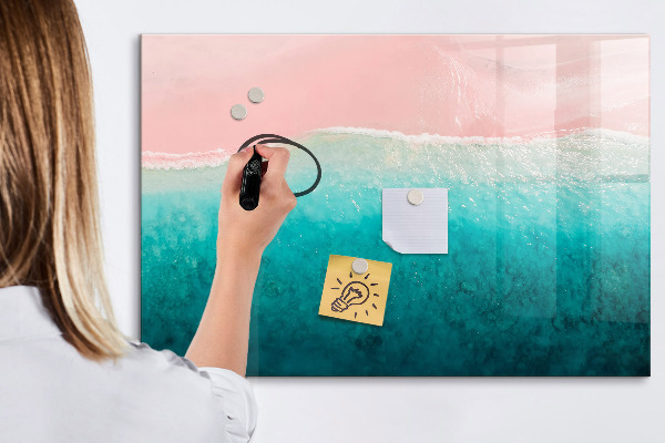 Magnetic dry erase board A colorful board for notes and photos