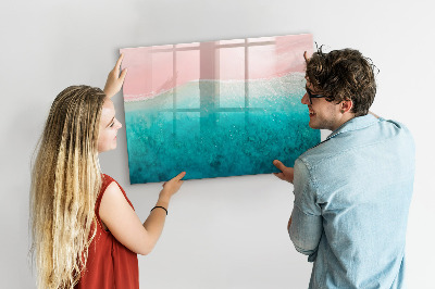 Magnetic dry erase board A colorful board for notes and photos