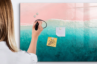 Magnetic dry erase board A colorful board for notes and photos