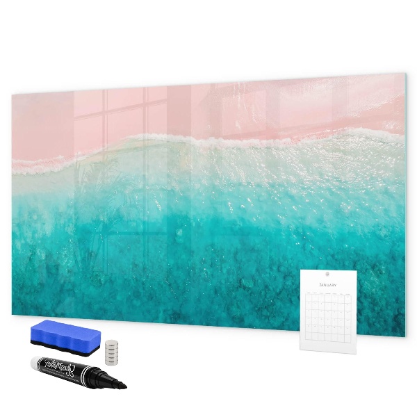 Magnetic dry erase board A colorful board for notes and photos