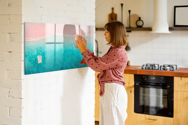 Magnetic dry erase board A colorful board for notes and photos