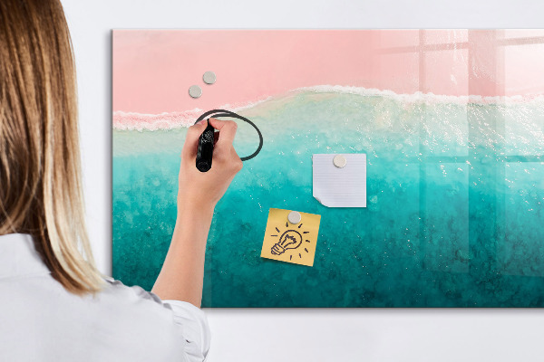 Magnetic dry erase board A colorful board for notes and photos