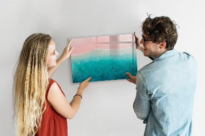 Magnetic dry erase board A colorful board for notes and photos
