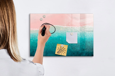 Magnetic dry erase board A colorful board for notes and photos