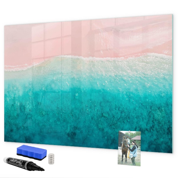 Magnetic dry erase board A colorful board for notes and photos