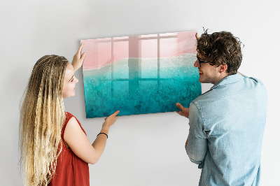 Magnetic dry erase board A colorful board for notes and photos