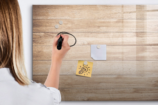 Magnetic dry erase board A stylish board for notes and photos