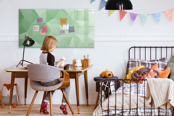 Magnetic dry erase board A colorful board for photos and notes