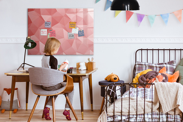 Dry erase board magnetic A colorful board for notes and photos