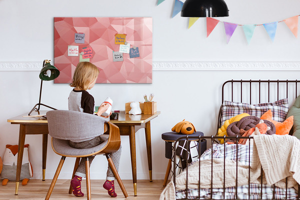 Dry erase board magnetic A colorful board for notes and photos