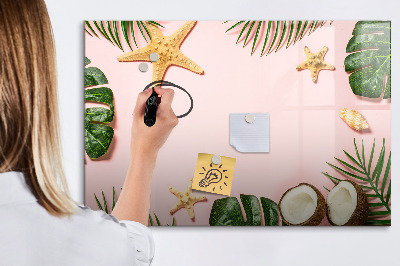 Dry erase board magnetic Summer memories against the backdrop of nature