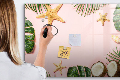 Dry erase board magnetic Summer memories against the backdrop of nature