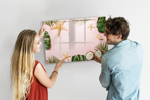 Dry erase board magnetic Summer memories against the backdrop of nature