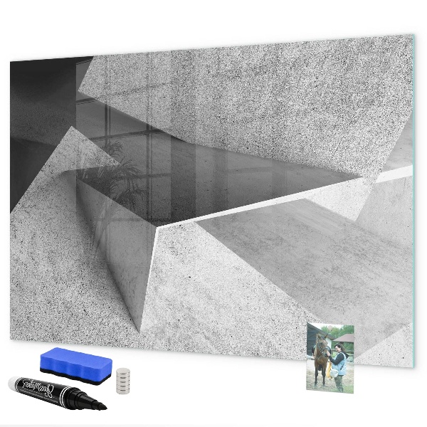 Magnetic dry erase board Modern board for notes and photos