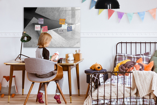 Magnetic dry erase board Modern board for notes and photos