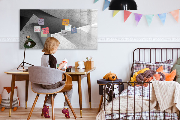 Magnetic dry erase board Modern board for notes and photos