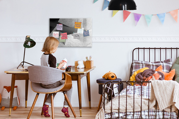 Magnetic dry erase board Modern board for notes and photos