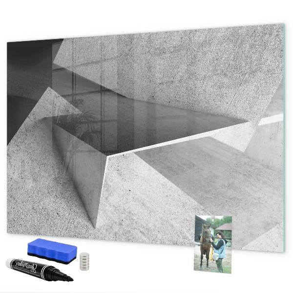 Magnetic dry erase board Modern board for notes and photos