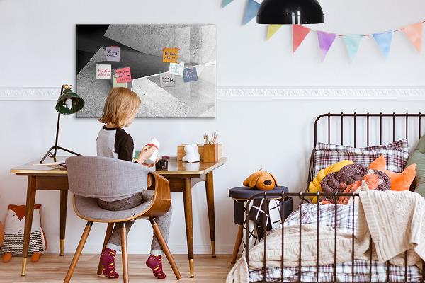 Magnetic dry erase board Modern board for notes and photos