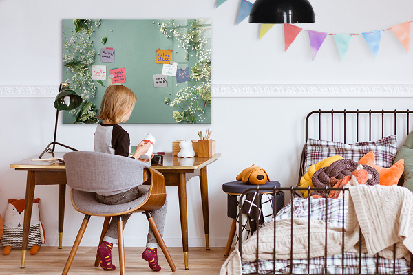 Magnetic dry erase board A stylish board for notes and photos