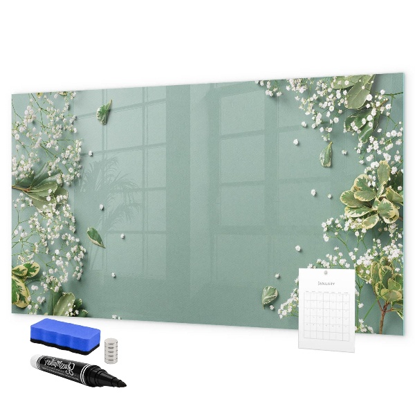 Magnetic dry erase board A stylish board for notes and photos