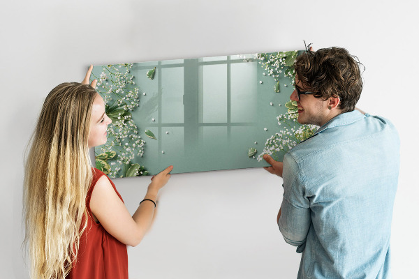 Magnetic dry erase board A stylish board for notes and photos